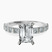 Keziah Side Stone Princess Lab Diamond Engagement Ring in 10kt White Gold