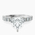 Keziah Side Stone Princess Lab Diamond Engagement Ring in 10kt White Gold