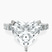 Pre-Designed Platinum Keziah Side Stone Princess Lab Diamond Ring