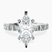 Keziah Side Stone Princess Lab Diamond Engagement Ring in Platinum