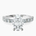 Keziah Side Stone Princess Lab Diamond Engagement Ring in 10kt White Gold