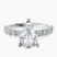 Keziah Side Stone Princess Lab Diamond Engagement Ring in 14kt White Gold