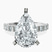 Pre-Designed Platinum Keziah Side Stone Princess Lab Diamond Ring