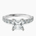 Keziah Side Stone Princess Lab Diamond Engagement Ring in 10kt White Gold