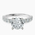 Keziah Side Stone Princess Lab Diamond Engagement Ring in Platinum