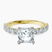 Keziah Side Stone Princess Lab Diamond Engagement Ring in 14kt Yellow Gold