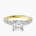 Keziah Side Stone Princess Lab Diamond Engagement Ring in 14kt Yellow Gold