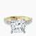 Pre-Designed 14kt Yellow Gold Keziah Side Stone Princess Lab Diamond Ring