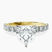 Keziah Side Stone Princess Lab Diamond Engagement Ring in 14kt Yellow Gold