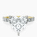 Pre-Designed 14kt Yellow Gold Keziah Side Stone Princess Lab Diamond Ring