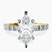 Keziah Side Stone Princess Lab Diamond Engagement Ring in 14kt Yellow Gold
