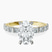 Keziah Side Stone Princess Lab Diamond Engagement Ring in 14kt Yellow Gold