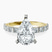 Pre-Designed 18kt Yellow Gold Keziah Side Stone Princess Lab Diamond Ring