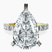 Pre-Designed 10kt Yellow Gold Keziah Side Stone Princess Lab Diamond Ring