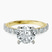 Keziah Side Stone Princess Lab Diamond Engagement Ring in 14kt Yellow Gold