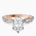 Aristea Elite Milgrain Lab Diamond Engagement Ring in 9ct Rose Gold