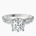 Aristea Elite Milgrain Lab Diamond Engagement Ring in 10kt White Gold