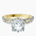 Aristea Elite Milgrain Lab Diamond Engagement Ring in 10kt Yellow Gold