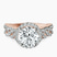 Pre-Designed 9ct Rose Gold Imperiella Halo Celtic Knot Lab Diamond Ring