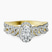 Pre-Designed 10kt Yellow Gold Imperiella Halo Celtic Knot Lab Diamond Ring
