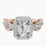 Prestigia Criss Cross Halo Lab Diamond Engagement Ring in 10kt Rose Gold