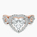 Prestigia Criss Cross Halo Lab Diamond Engagement Ring in 10kt Rose Gold