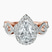 Prestigia Criss Cross Halo Lab Diamond Engagement Ring in 10kt Rose Gold