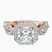 Prestigia Criss Cross Halo Lab Diamond Engagement Ring in 10kt Rose Gold