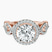 Prestigia Criss Cross Halo Lab Diamond Engagement Ring in 10kt Rose Gold