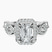 Prestigia Criss Cross Halo Lab Diamond Engagement Ring in Platinum