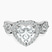 Prestigia Criss Cross Halo Lab Diamond Engagement Ring in Platinum
