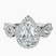 Prestigia Criss Cross Halo Lab Diamond Engagement Ring in 10kt White Gold