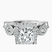 Prestigia Criss Cross Halo Lab Diamond Engagement Ring in Platinum