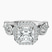 Prestigia Criss Cross Halo Lab Diamond Engagement Ring in Platinum