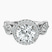 Prestigia Criss Cross Halo Lab Diamond Engagement Ring in Platinum