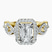 Prestigia Criss Cross Halo Lab Diamond Engagement Ring in 10kt Yellow Gold