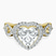 Prestigia Criss Cross Halo Lab Diamond Engagement Ring in 10kt Yellow Gold