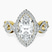 Prestigia Criss Cross Halo Lab Diamond Engagement Ring in 10kt Yellow Gold