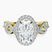 Prestigia Criss Cross Halo Lab Diamond Engagement Ring in 10kt Yellow Gold