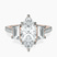 Pre-Designed 14ct Rose Gold Lavinia Three Stone Trapezoid Lab Diamond Ring