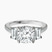 Pre-Designed 14kt White Gold Lavinia Three Stone Trapezoid Lab Diamond Ring