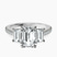 Pre-Designed 14ct White Gold Lavinia Three Stone Trapezoid Lab Diamond Ring