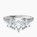 Pre-Designed 9ct White Gold Lavinia Three Stone Trapezoid Lab Diamond Ring