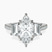 Pre-Designed 18ct White Gold Lavinia Three Stone Trapezoid Lab Diamond Ring