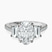 Pre-Designed 10kt White Gold Lavinia Three Stone Trapezoid Lab Diamond Ring
