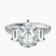 Pre-Designed 14ct White Gold Lavinia Three Stone Trapezoid Lab Diamond Ring