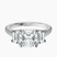 Pre-Designed 9ct White Gold Lavinia Three Stone Trapezoid Lab Diamond Ring