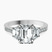 Daria Trapezoid Three Stone Lab Diamond Engagement Ring in 10kt White Gold