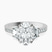 Daria Trapezoid Three Stone Lab Diamond Engagement Ring in 10kt White Gold