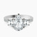 Daria Trapezoid Three Stone Lab Diamond Engagement Ring in 9ct White Gold